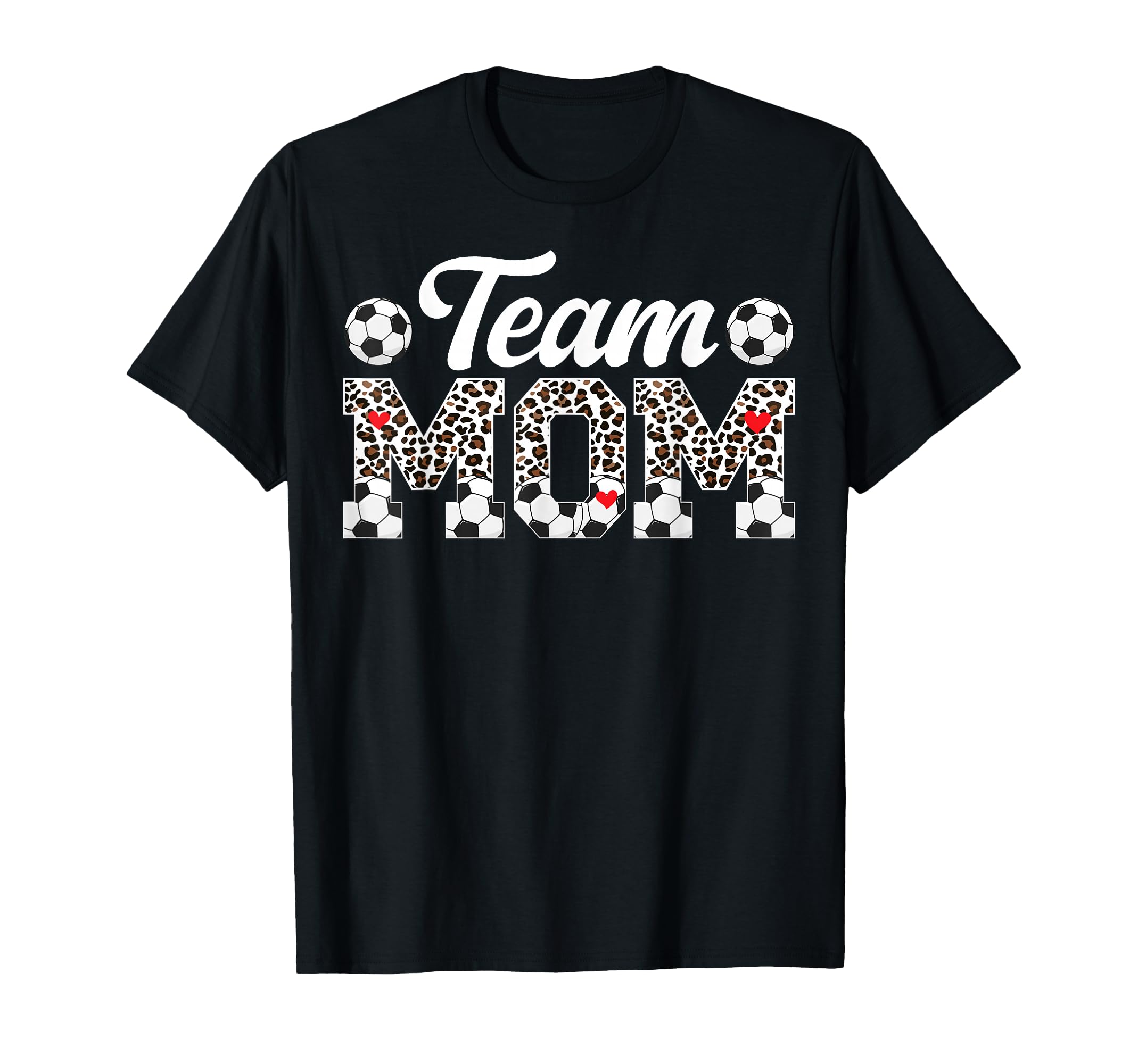 Team Mom Leopard Soccer Team Mom Soccer T-Shirt - Trendy Graphic Men Women