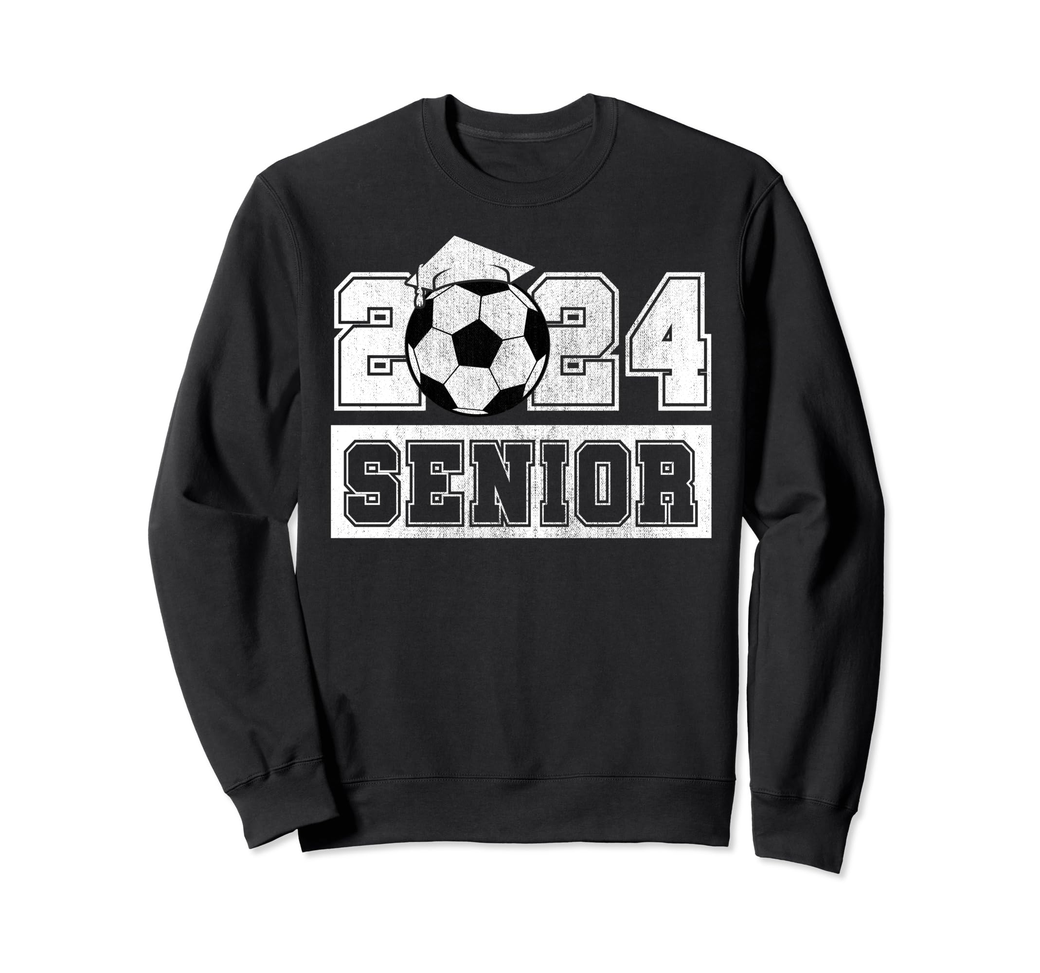 Senior 2024 Soccer Player Class Sweatshirt - Trendy Graphic for Adults