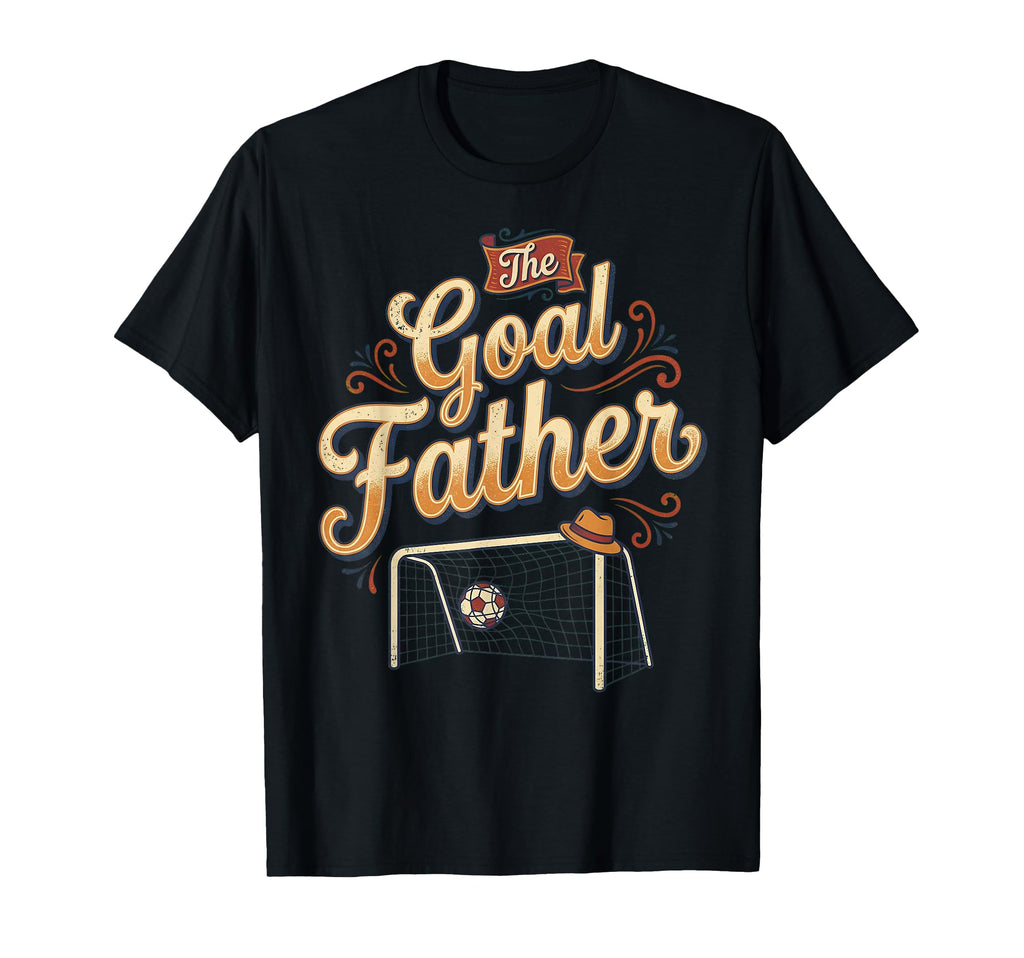 Goalfather Dad Soccer Goalkeeper T-Shirt - Fun Novelty Design Unisex