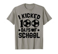I Kicked 100 Days School Soccer T-Shirt - Custom Art Print for Adults
