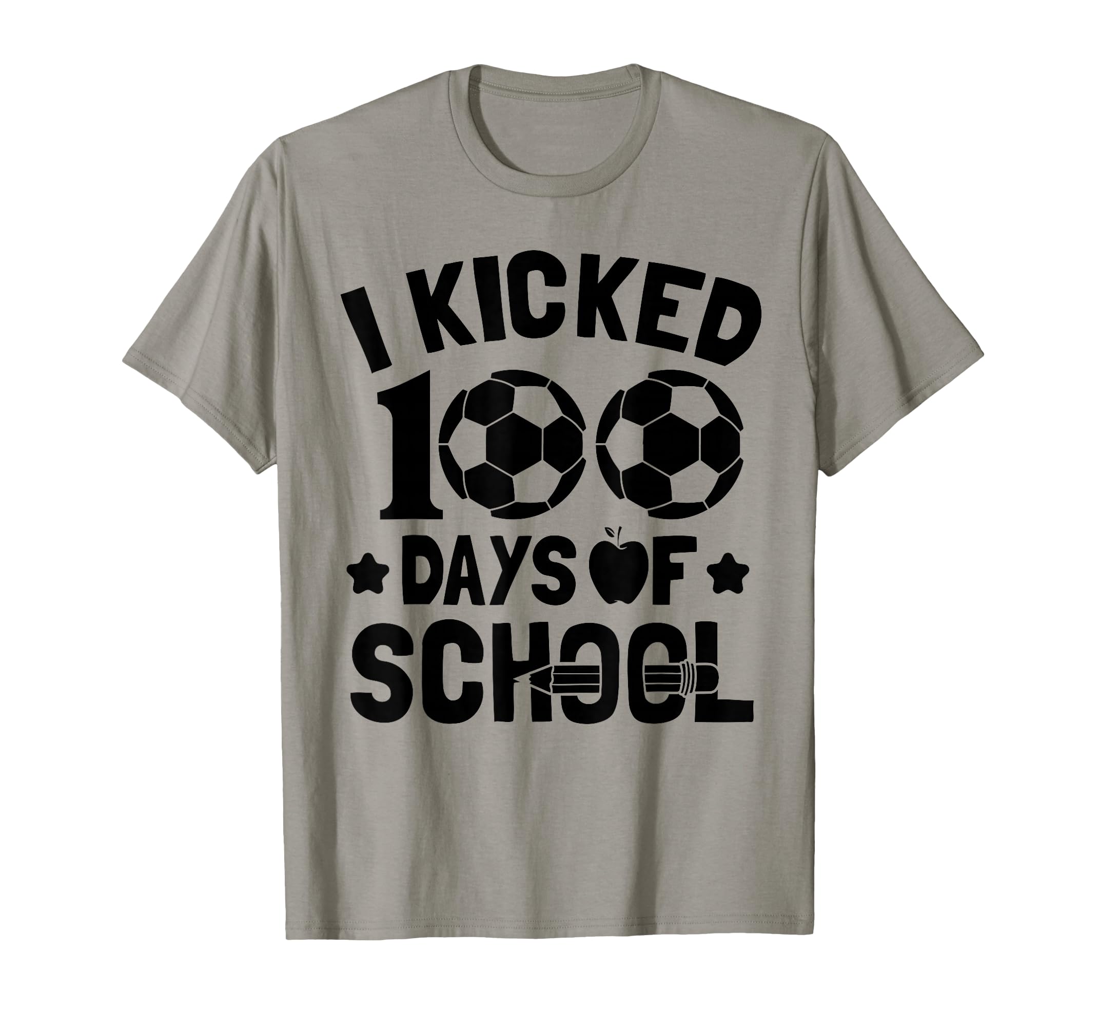 I Kicked 100 Days School Soccer T-Shirt - Custom Art Print for Adults