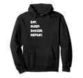 Soccer Png Eat Sleep Sports Repeat Hoodie - Aesthetic Graphic Unisex