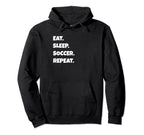 Soccer Png Eat Sleep Sports Repeat Hoodie - Aesthetic Graphic Unisex