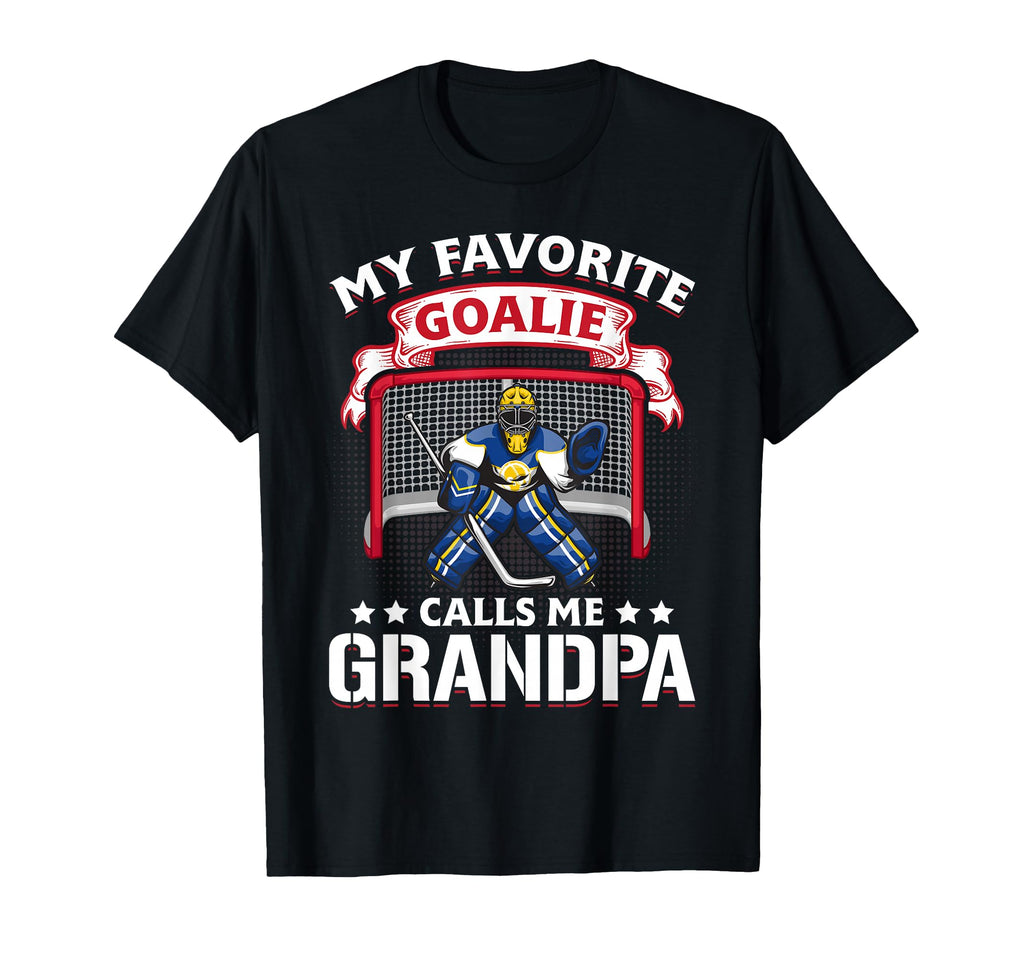 My Favorite Goalie Calls Me Grandpa T-Shirt - Trendy Graphic for Adults