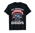 My Favorite Goalie Calls Me Grandpa T-Shirt - Trendy Graphic for Adults