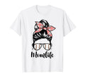 Mom Life Messy Bun Lovers Mother Soccer T-Shirt - Trendy Graphic Unisex