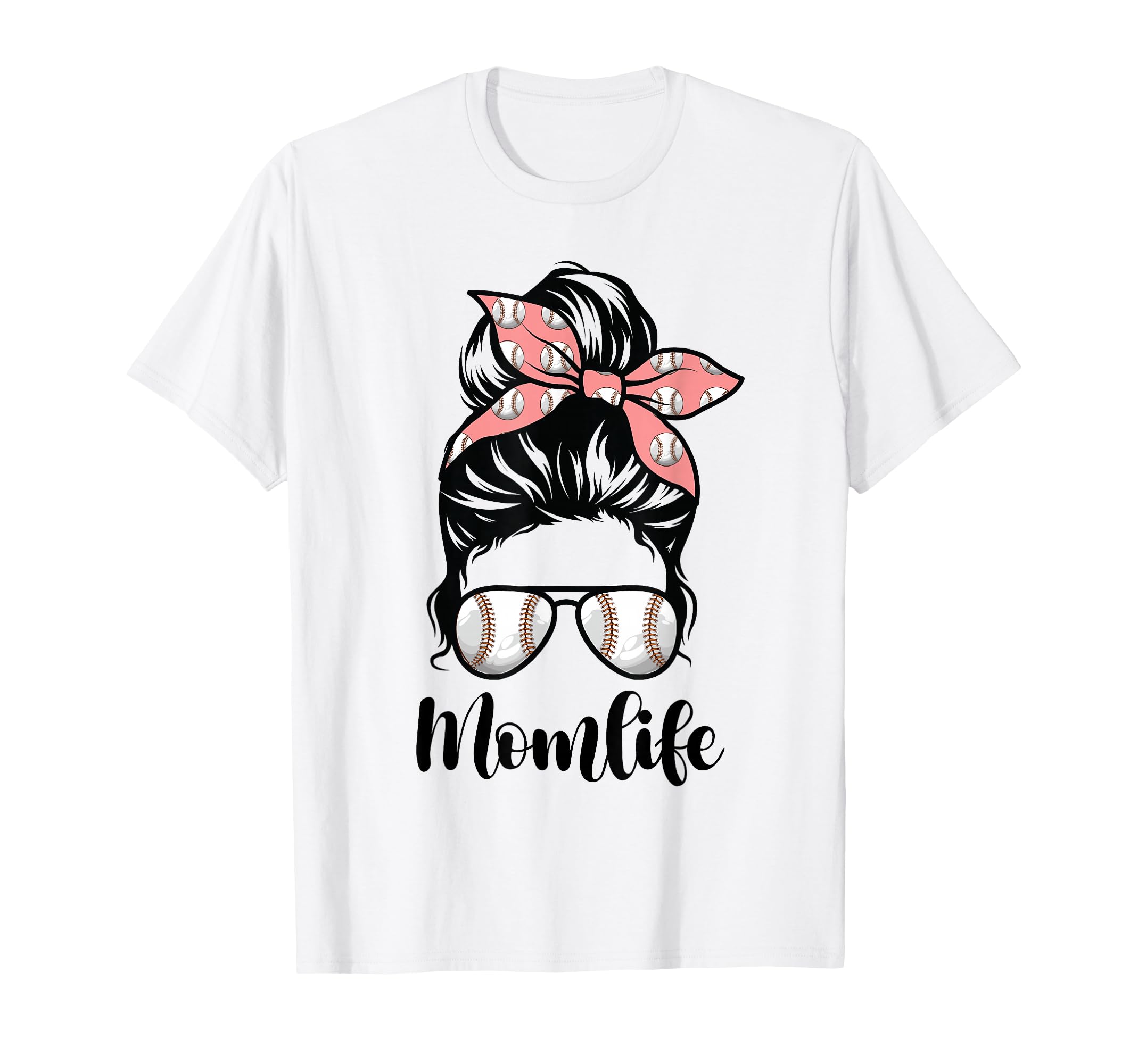 Mom Life Messy Bun Lovers Mother Soccer T-Shirt - Trendy Graphic Unisex