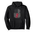 Distressed American Flag Patriotic Soccer Hoodie - Custom Art Print Unisex