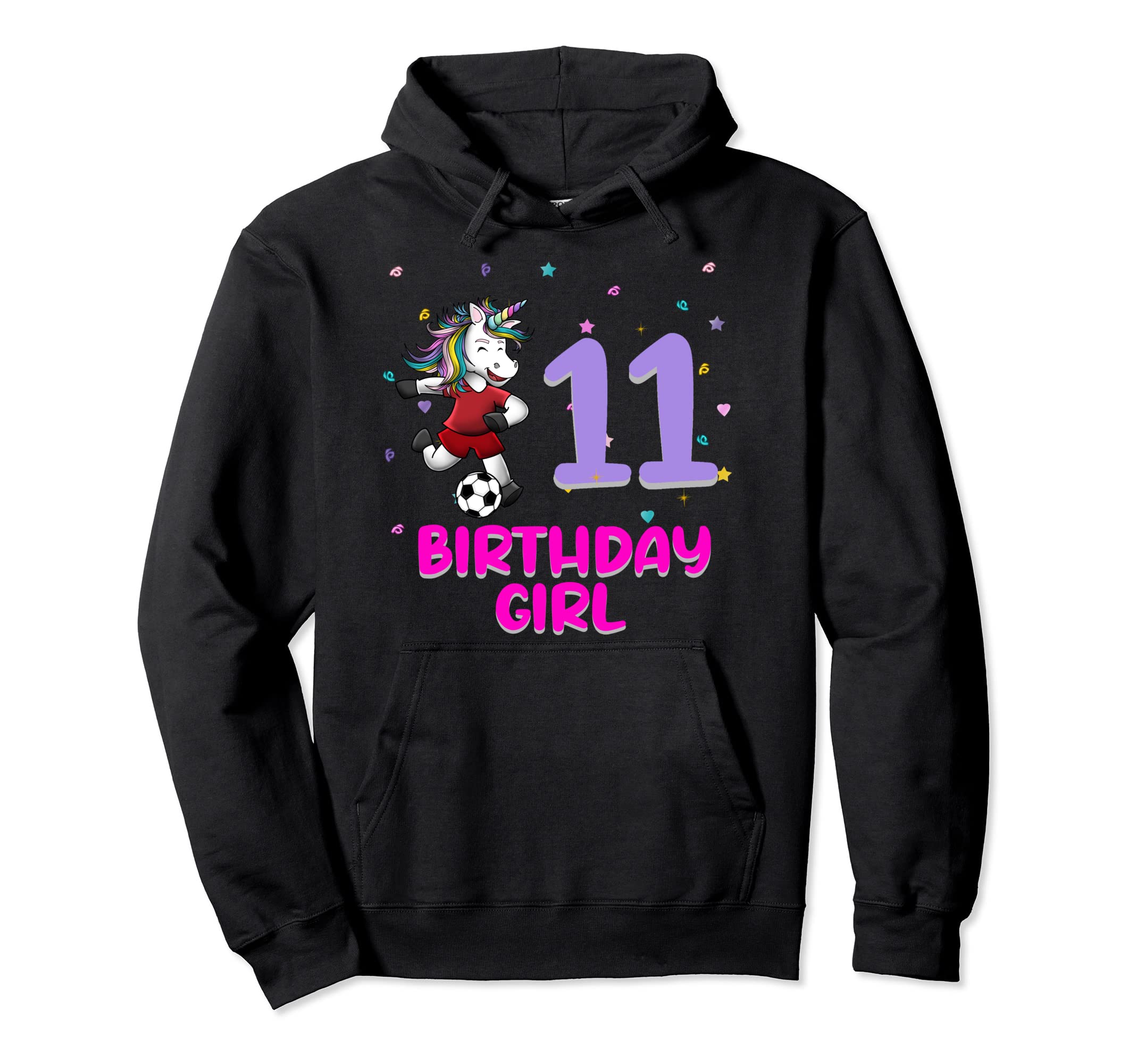 Unicorn Soccer 11Th Birthday Love Hoodie - Custom Art Print Men Women