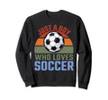 Just Who Loves Soccer Soccer Player Sweatshirt - Unique Graphic for Adults