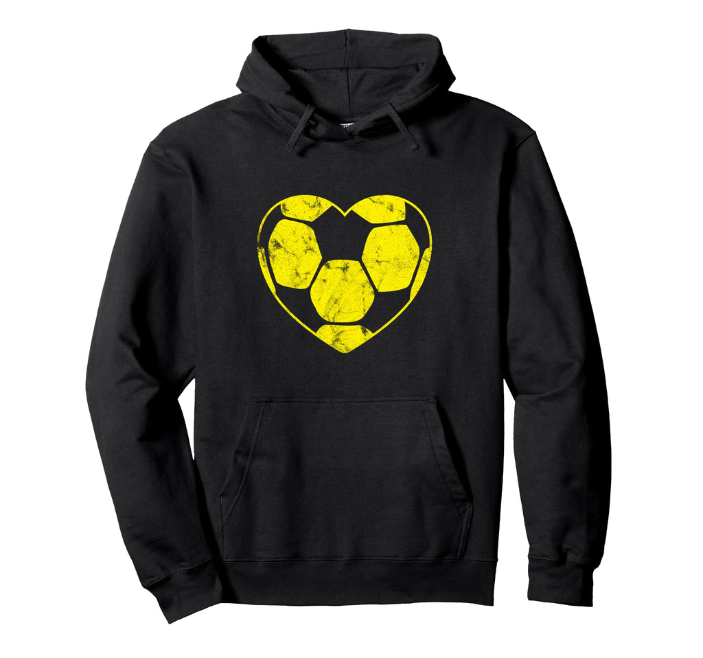 Soccer Ball Shaped Heart Mom Fan Hoodie - Custom Art Print for Adults
