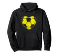 Soccer Ball Shaped Heart Mom Fan Hoodie - Custom Art Print for Adults