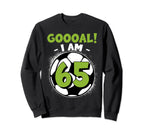 65 Year Old Birthday Soccer Sweatshirt - Casual Everyday Wear Men Women