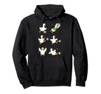 Silly Goose Playing Soccer Player Hoodie - Fun Novelty Design Unisex