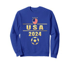 American Flag Soccer Soccer 2024 Sweatshirt - Fun Novelty Design Unisex
