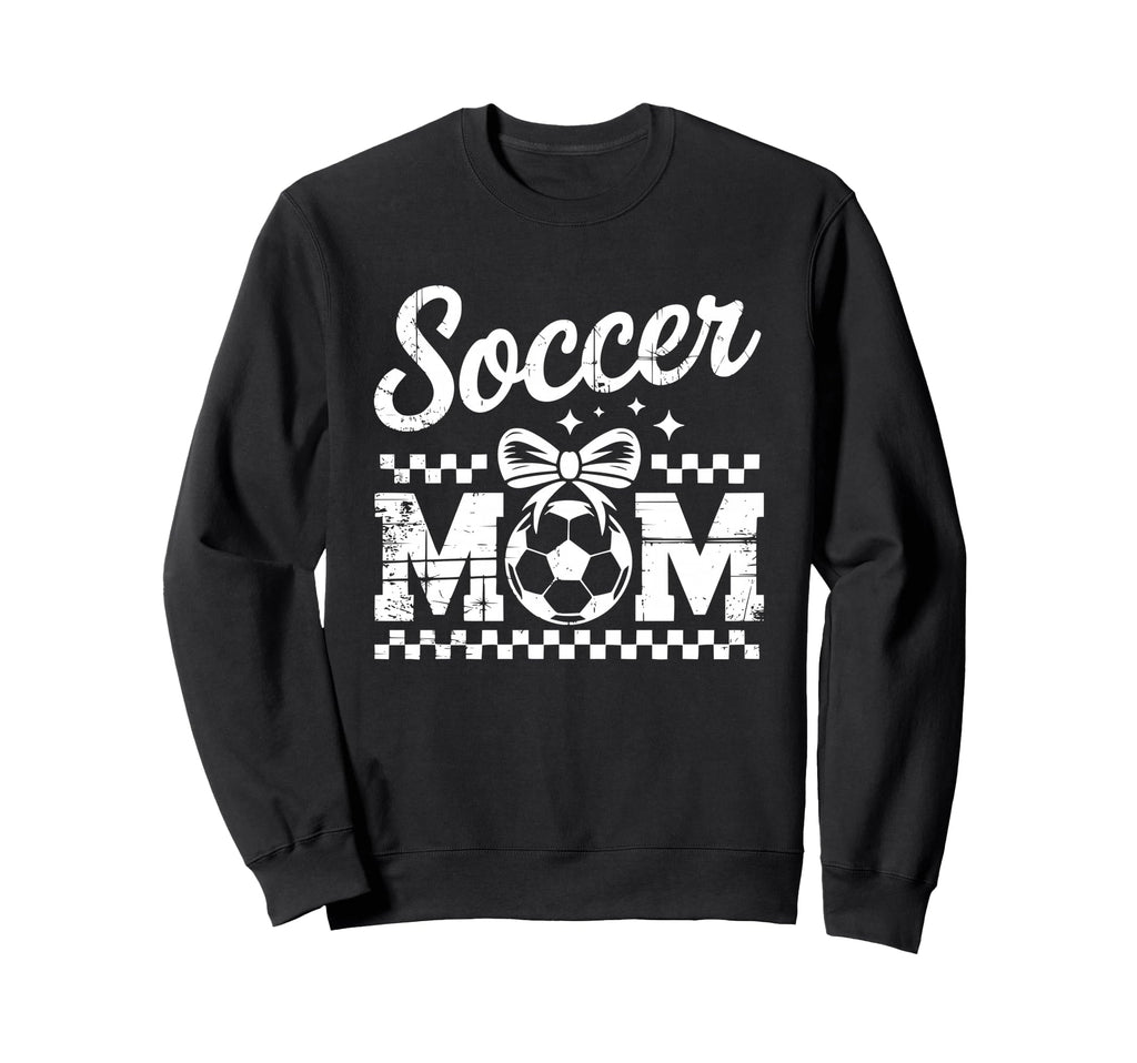 Soccer Mom Checker Pattern Ball Sweatshirt - Custom Art Print for Adults