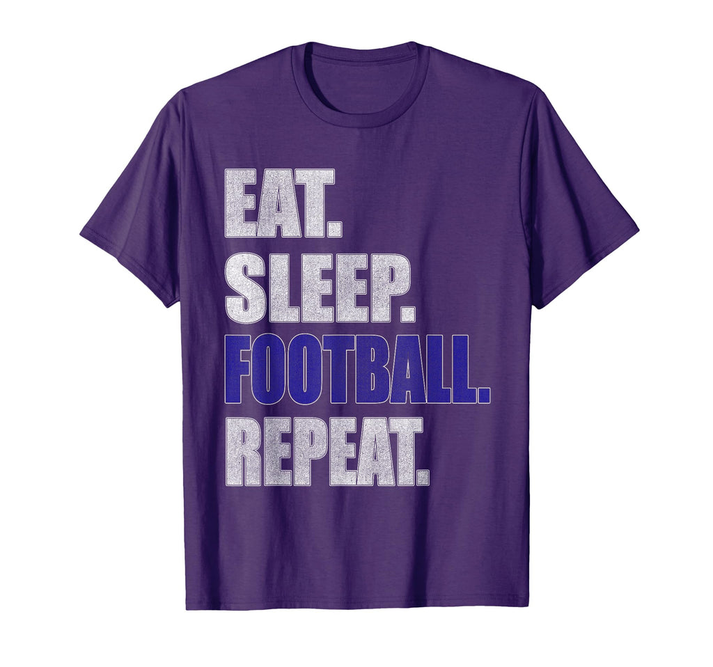 Football Gift T Shirts Eat Sleep T-Shirt - Streetwear Style Men Women