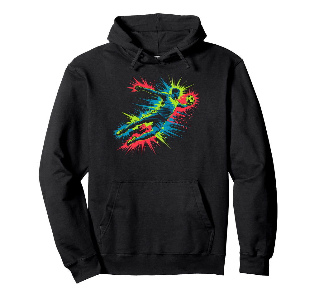 Colorful Funny Soccer Goalie Player Hoodie - Custom Art Print for Adults