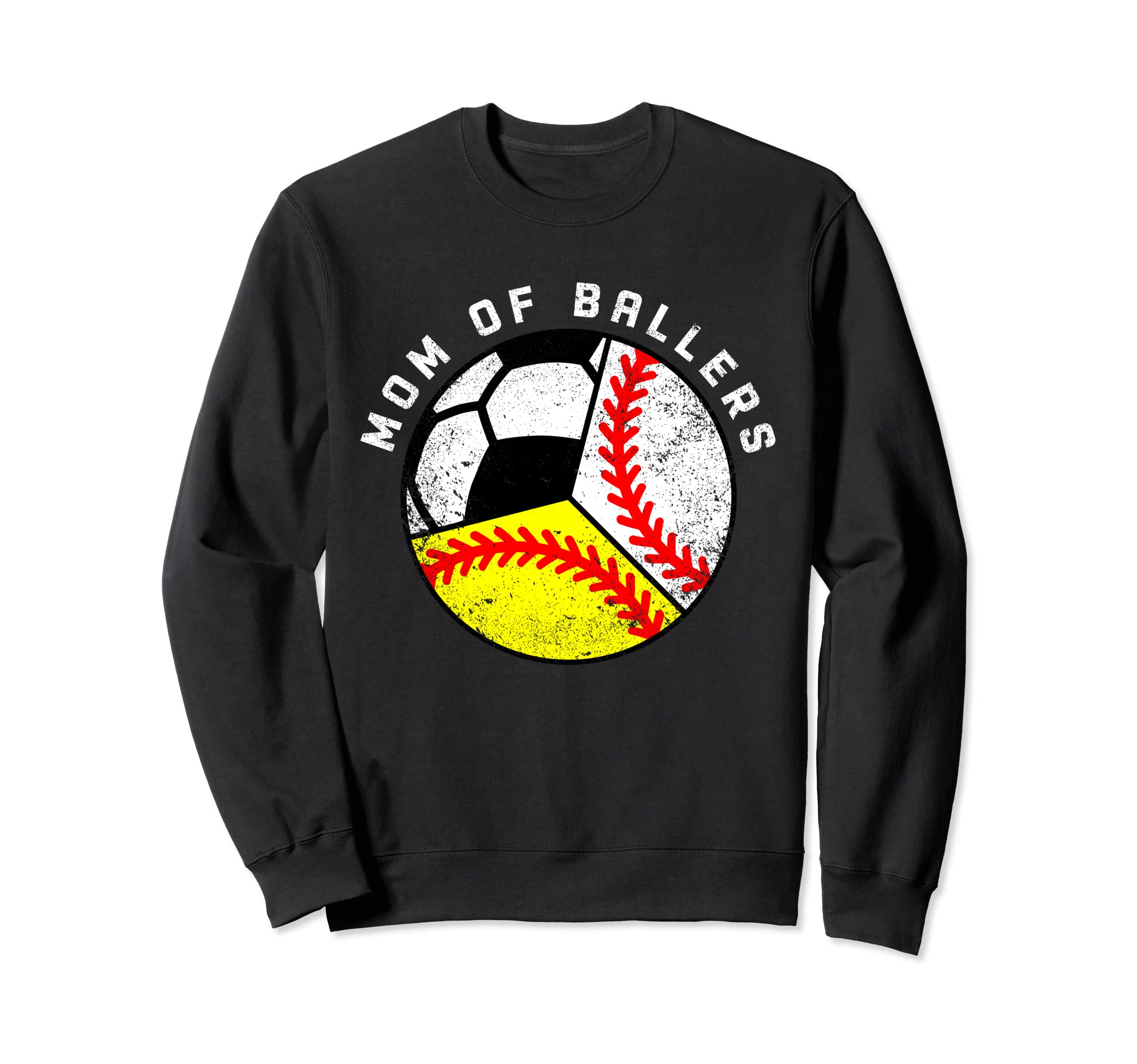 Mom Ballers Funny Baseball Softball Sweatshirt - Novelty Apparel Men Women