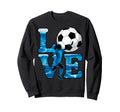 I Love Soccer Goalie Player Fan Game Sweatshirt - Novelty Apparel Unisex