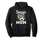 Soccer Mom Leopard Heart Hoodie - Fun Novelty Design for Adults