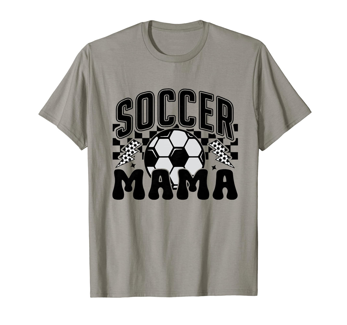 Games Day Checkered Soccer Mama Soccer Mom T-Shirt - Trendy Graphic Unisex
