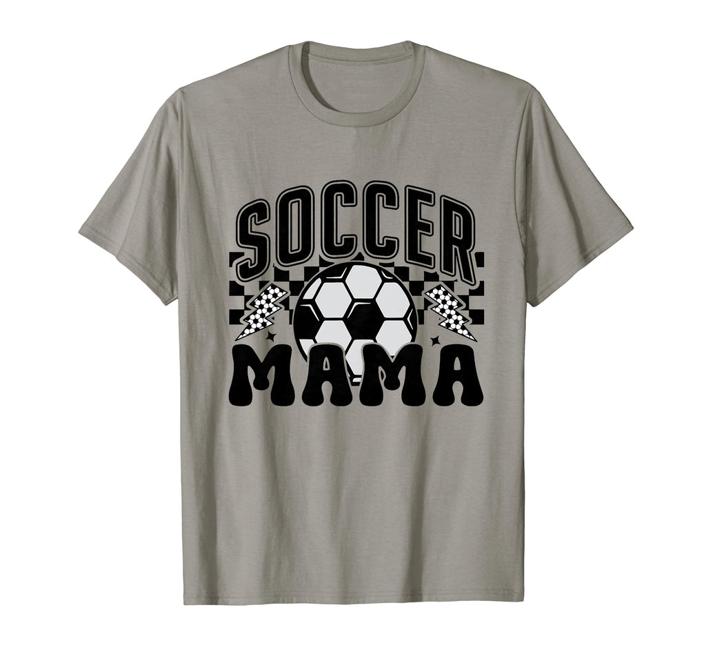 Games Day Checkered Soccer Mama Soccer Mom T-Shirt - Graphic Print Unisex