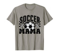 Games Day Checkered Soccer Mama Soccer Mom T-Shirt - Graphic Print Unisex