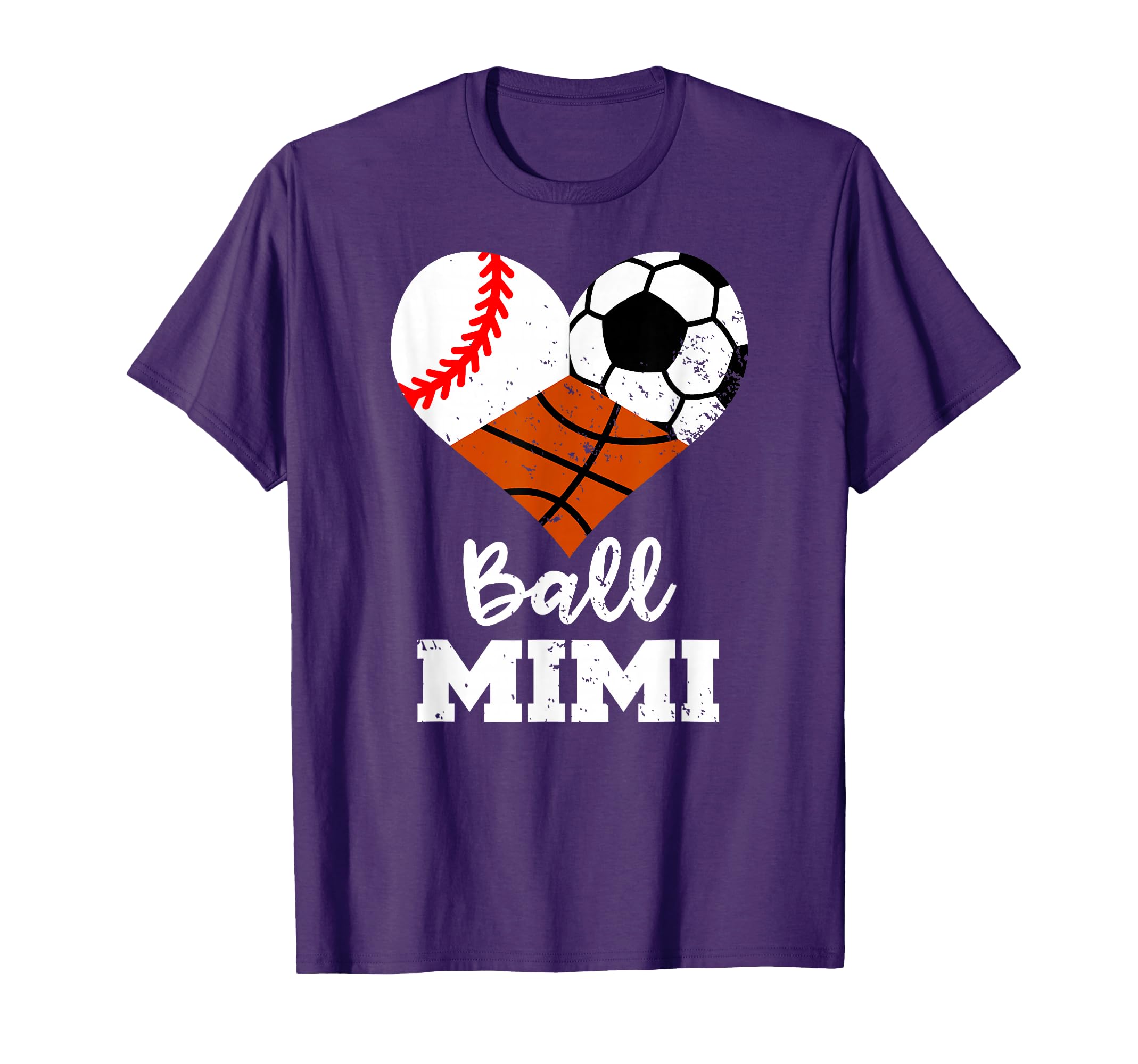 Ball Mimi Heart Funny Baseball Soccer T-Shirt - Novelty Apparel Unisex