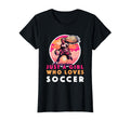 Just Who Loves Soccer Soccer Outfit T-Shirt - Graphic Print Unisex