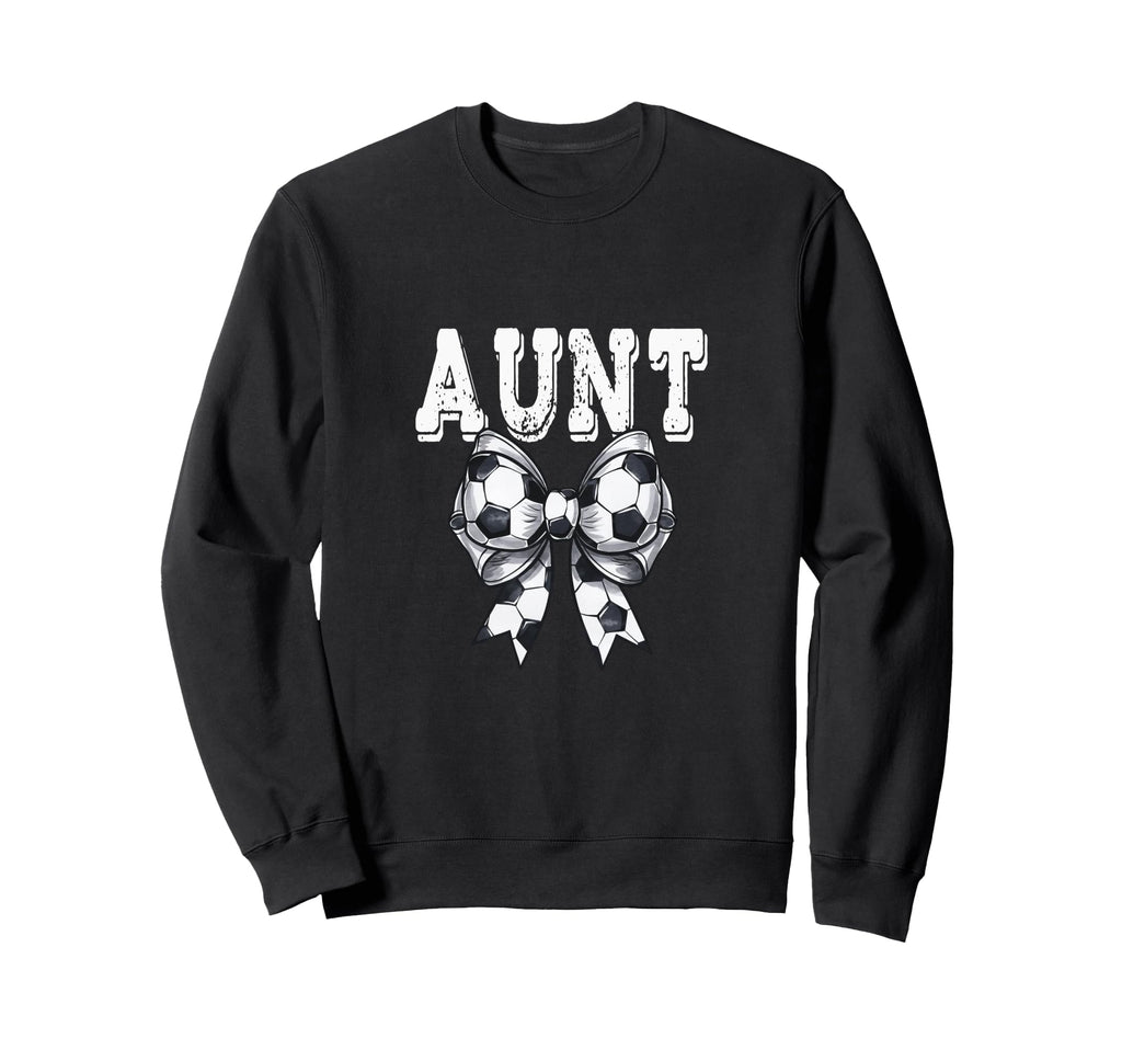 Coquette Soccer Bow Mom Aunt Grandma Sweatshirt - Streetwear Style Unisex