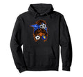 Messy Bun Brown Skin Soccer Bosnia Hoodie - Minimalist Print Unisex