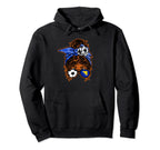 Messy Bun Brown Skin Soccer Bosnia Hoodie - Minimalist Print Unisex