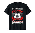 My Favorite Goalie Calls Me Gramps Soccer T-Shirt - Graphic Print Unisex