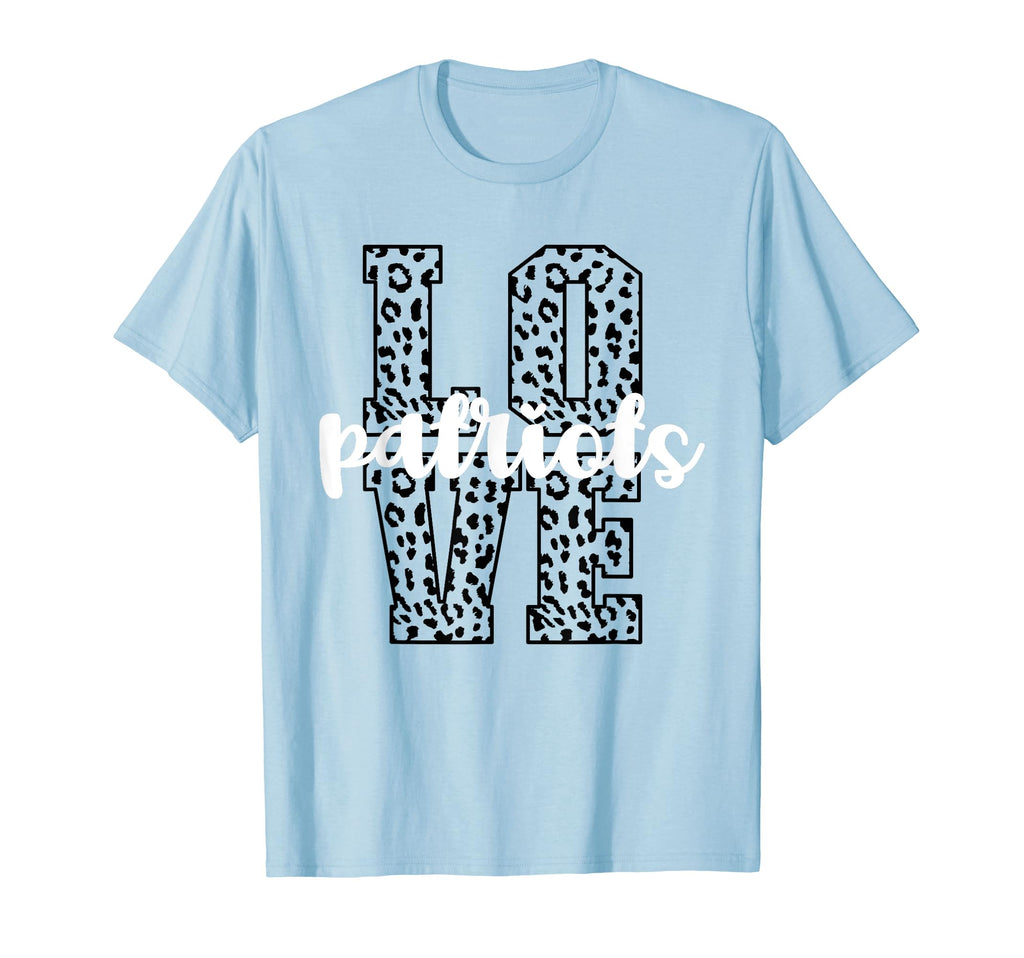 Patriots Love Team Mascot School T-Shirt - Fun Novelty Design Men Women