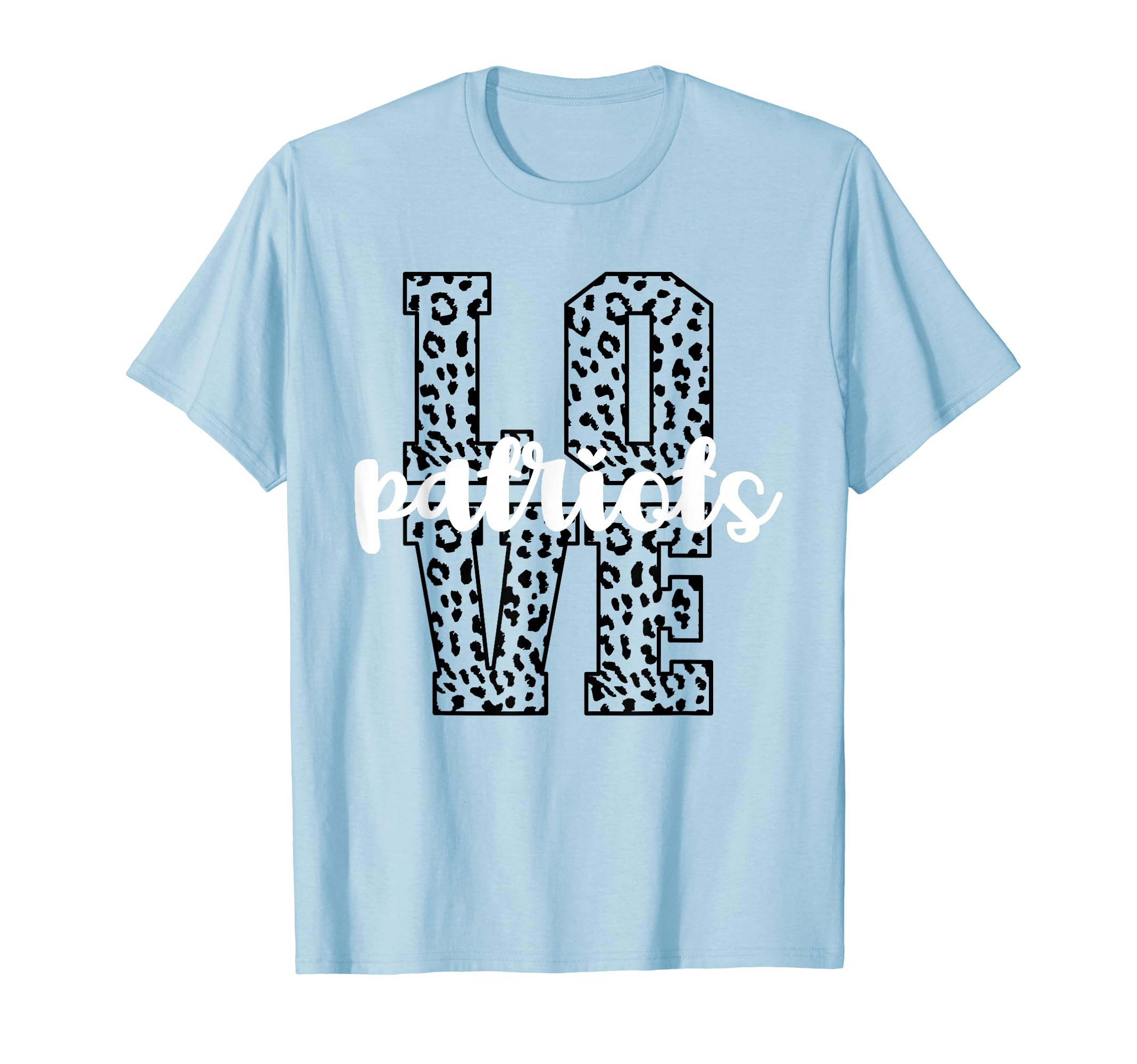 Patriots Love Team Mascot School T-Shirt - Fun Novelty Design Men Women