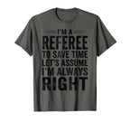 Funny Referee Soccer Football Sports T-Shirt - Minimalist Print Men Women