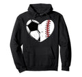 Baseball Lover Heart Soccer Player Gift Hoodie - Graphic Print for Adults