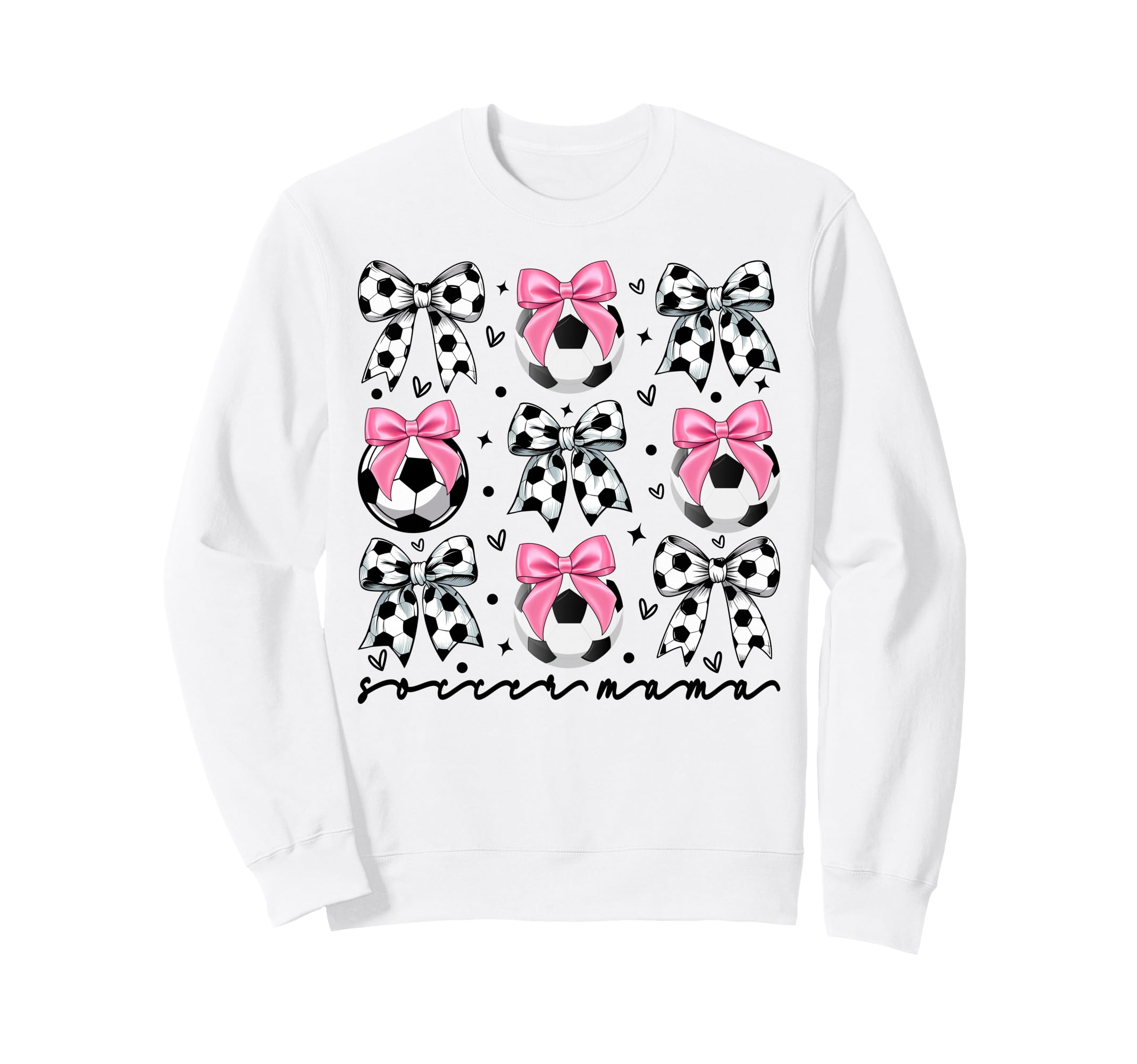 Coquette Soccer Bow Mom Soccer Mama Sweatshirt - Trendy Graphic Unisex