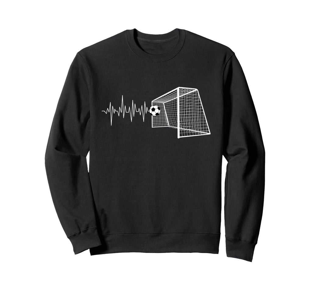 Funny Soccer Heartbeat Ecg Football Sweatshirt - Unique Graphic for Adults