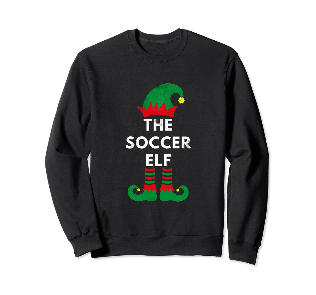 Elves Santa Soccer Elf Sporty Sweatshirt - Aesthetic Graphic for Adults