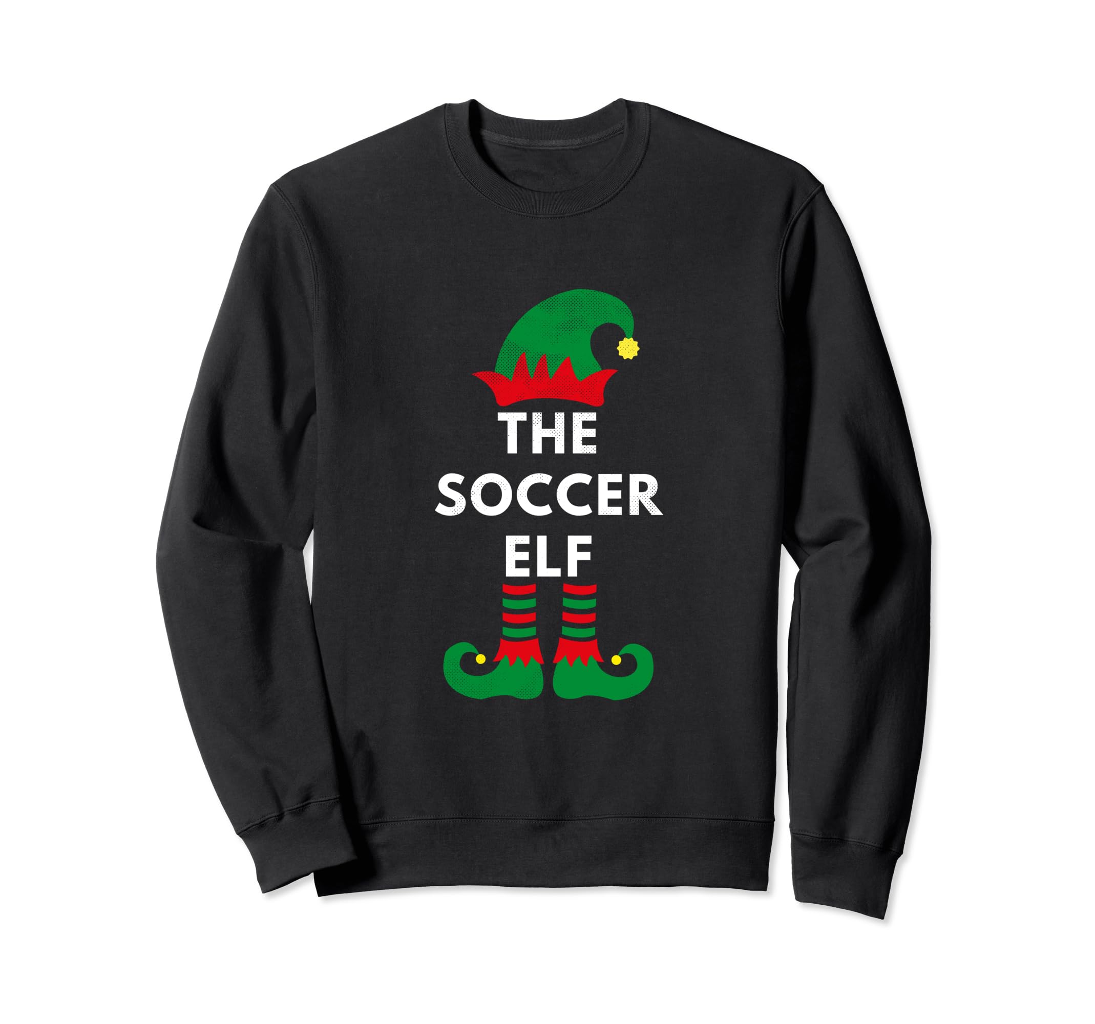 Elves Santa Soccer Elf Sporty Sweatshirt - Aesthetic Graphic for Adults