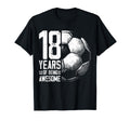 18Th Birthday Soccer Player Football 18 T-Shirt - Graphic Print Men Women