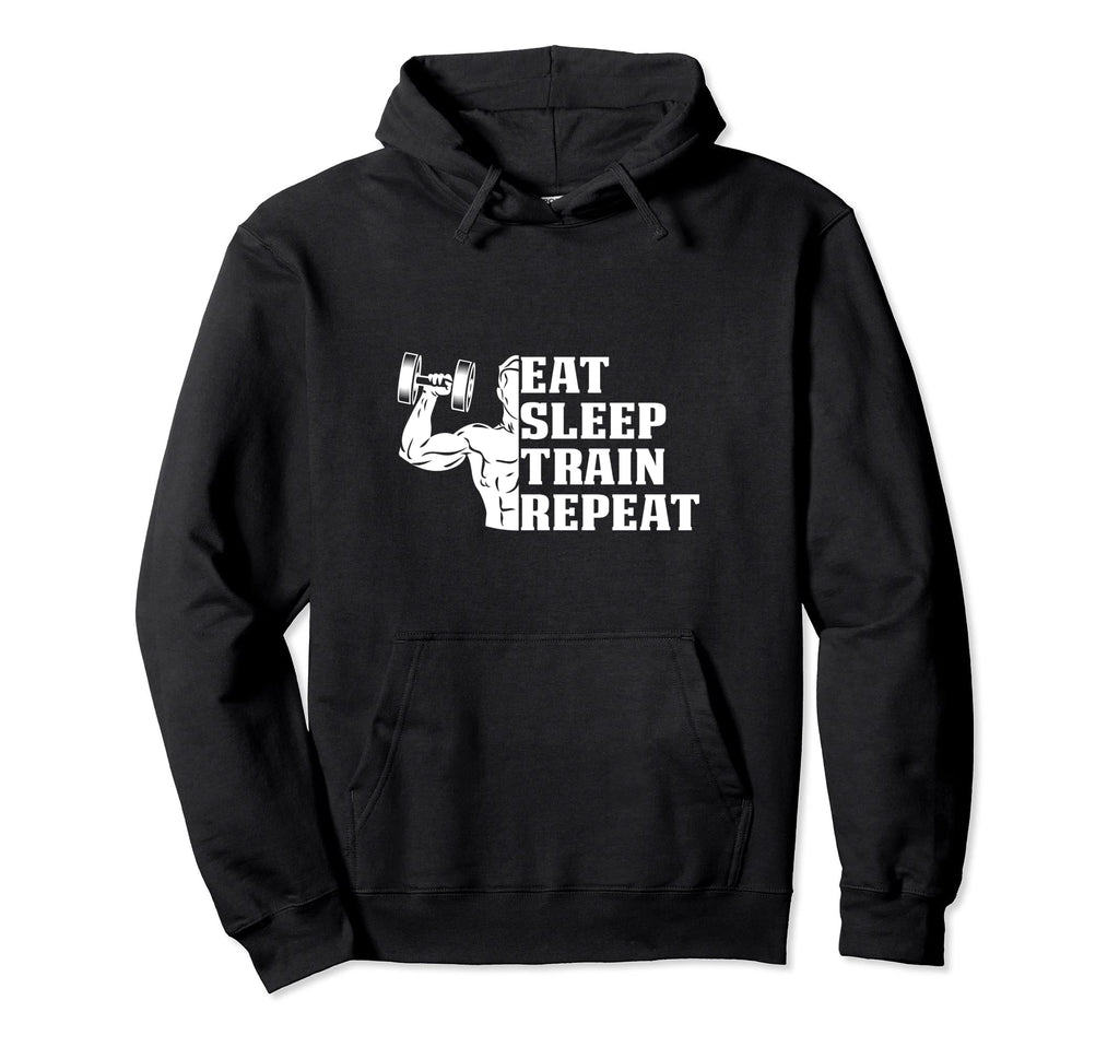 Eat Sleep Train Repeat Sport Lovers Hoodie - Unique Graphic Men Women