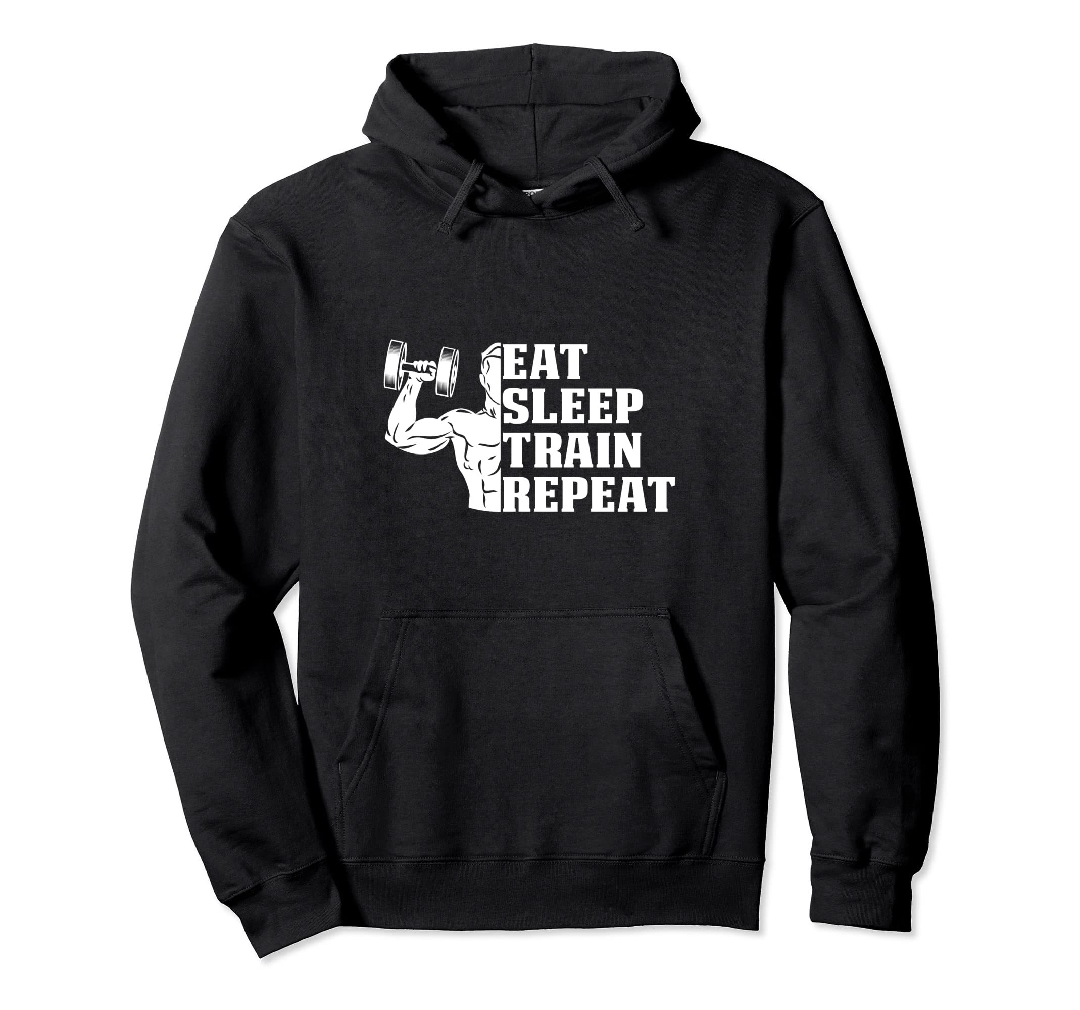 Eat Sleep Train Repeat Sport Lovers Hoodie - Unique Graphic Men Women