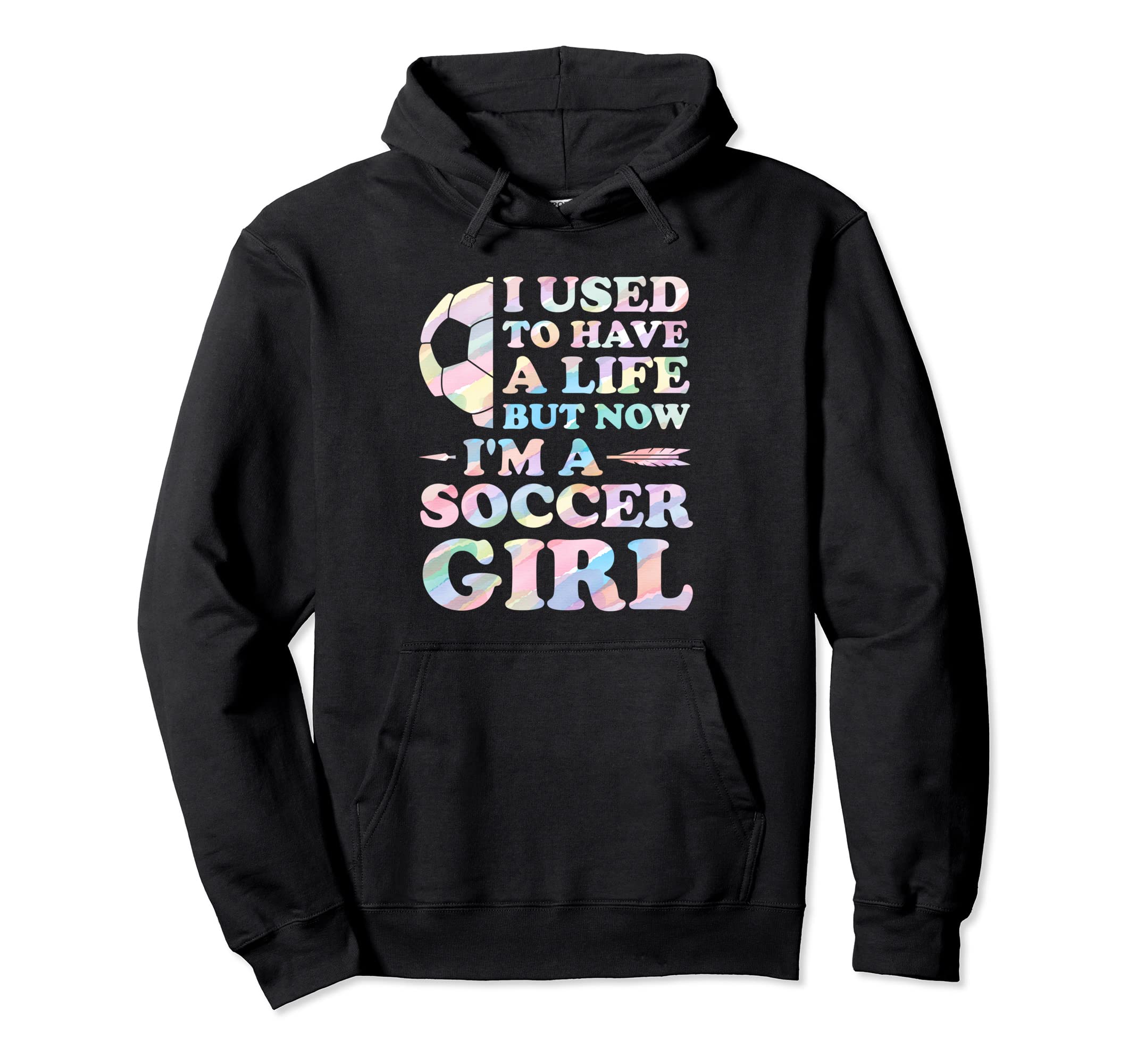 I Used To Have Life But Now Im Soccer Hoodie - Custom Art Print for Adults