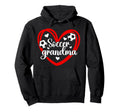 Soccer Grandma Heart Grandma Soccer Hoodie - Unique Graphic Men Women
