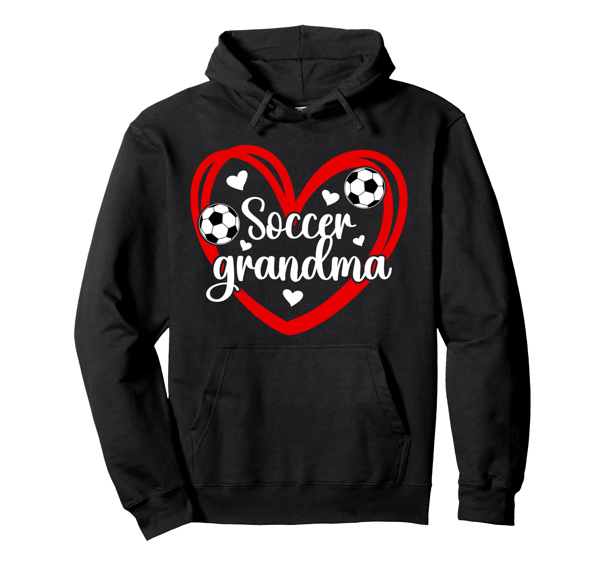 Soccer Grandma Heart Grandma Soccer Hoodie - Unique Graphic Men Women