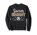 Soccer Mammy Leopard Funny Sweatshirt - Casual Everyday Wear for Adults