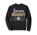 Soccer Mammy Leopard Funny Sweatshirt - Casual Everyday Wear for Adults
